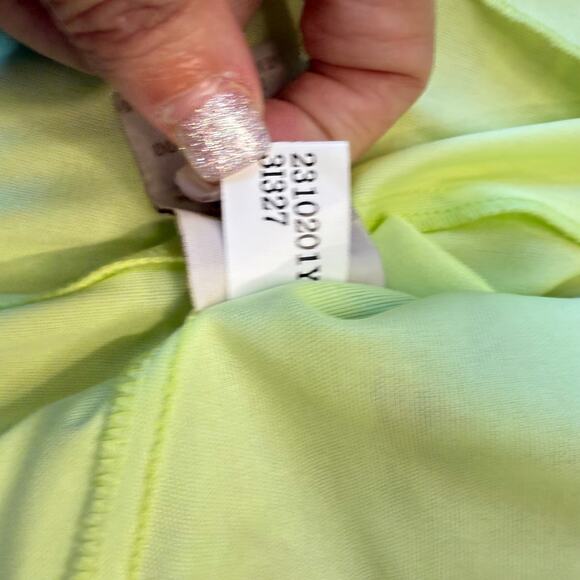 VTG Jonathan Martin Y2k size 6 yellow blue ruffle babydoll wrap dress coquette - Picture 12 of 12